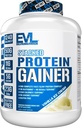 Evlution Nutrition Stacked Protein Gainer, 50 Grams Protein Powder Complex, 251 Grams Węglowodany, Budować mięśnie, Odzysk, Post Workout, Gluten- Free (Vanilla Ice Cream, 6 LB)
