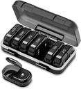 Cotygodniowy Pill Organizator 2 razy dziennie, AM PM Pill Organizator 7 Dni, Przenośny Pill Case 14 Dni, Wilgotny Dowód Dużego Pill Dispenser, Duży Podróż Pill Box dla suplementów witaminy (czarny)