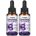 Liposomalna witamina B Kompleks płynny subjęzyczny B Kompleks witamin dla kobiet Ulepszony Wchłanianie Methylylowany B12, B1, B2, B3, B5, B6, Folate, Biotin for Energy i Immune Support- 4.0 oz
