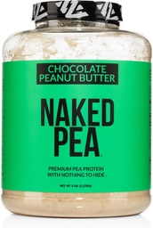 NAKED Pea - Czekoladowy Masło orzechowe Białko z US & Canadian Farms, Organic Cocoa, Organic Coconut Sugar - No GMO, No Soy, i gluten Free, Pomoc wzrost i odzysk - 52 Sługi