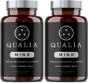 Qualia Mind Nootropics 105 ct 2-Pack 124; Top Brain Supplement for Memory, Focus, Mental Energy, and Concentration with Ginkgo biloba, Alpha GPC, Bacopa monnieri, DHA & More, (6 tygodniowe dostawy)