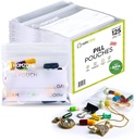 Torby na pióro 6 mil -Opakowanie 125- BPA Free 3x2,75 cala Ponownego Używalne Pouches na medycynę z napisami na etykietę Wyczyść małe torby na ziplock na tabletki, Biżuteria i Travel Pill Organizer (Pack of 125)