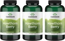 Suplement Swanson Hawthorn Berry - przeciwutleniacz flawonoidy (250 kapsułek, 565 mg każdy) 3 opakowania