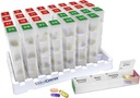 Medcenter Monthly Pill Box Organizator, 4 razy dziennie, Extra Large 31 Codzienne Pill Cases z kombinezonów na witaminy, Suplementy, Medykacja, 31 Dzień Pill Organizator