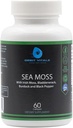 Sea Moss with Irish Moss Burdock Root Bladderwrack & Black Pepper - Nutrients-Rich Superfood for Immune, Digestive, Joint, Skin Health - Vegan, Non-GMO - 60 Irish Moss Capsules, Made in USA