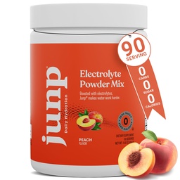 JUNP Electrolytes proszek bez cukru bez węglowodanów, Orchard świeże soczyste Peach Keto Electrolyte Drink Mix, Potasu i soli Hydration Proszek Electrolytes Zero Calorie Cukier wolny Electrolyte Proszek, 90 Służenie