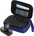 Cotygodniowe PU Leather Pill Bag Organizator Case 2 razy dziennie, AM PM Codzienne Pill Box do przechowywania witaminy, Olej rybny, Suplementy i Medycyna (Niebieski)