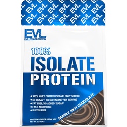 Evlution Nutrition 100% Izolat, Proszek z białka serwatkowego, 25 G białka szybko wchłaniającego, Bez dodatku cukru, Niskie węglowodory, Bez glutenu (Podwójna bogata czekolada, 1 LB)