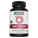 Zhou Tart Cherry Extract + Selery Seed - Tart Cherry Kapsułki dla mężczyzn i kobiet, Tart Cherry Concentrat Pills for Sleep & Mouric Acid Cleanse, 1000mg Per Pill - 60 Kapsułek Veggie (Opakowanie 1)
