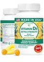 Lunakai USA Made Witamina D3 Gummies 2000 IU - Non-GMO, Gummies Witamina D wolna od glutenu dla kobiet i mężczyzn - kości, immunologiczne i wsparcie energetyczne, 60ct