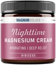 Magnezu Lotion - Nawadniający krem nocny Stosować do nóg, ramion lub klatki piersiowej - Chlorowodór tematyczny USA Made and Safe for Kids (Hibiscus)