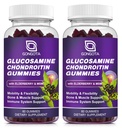 Glukozamina Gummie Chondroitin - 2- Pack, Dodatkowa siła 1500mg Glukozamina z MSM & Elderberry, Elastyczność Wsparcie, Najlepsza chrząstka i suplement immunologiczny dla mężczyzn i kobiet - 120