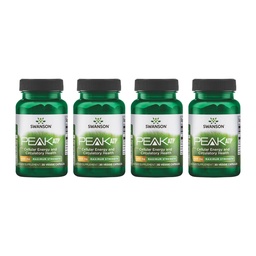 Swanson Maksymalna moc Szczyt ATP -Naturalny Suplement Promowanie Cellular Energy Support- Wspiera sprawność fizyczną i promuje zdrowe wsparcie przepływu krwi - (30 Veggie kapsułki, 400mg każdy) 4 Pack