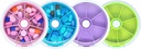 Pojemnik na pióro Organizer Travel Pill Case for Purse Portable Pill Box Round Weekery Pill Container for Vitamina Fish Oil Pills Supplements (4PCS)