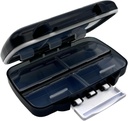 EZY DASE Moisture- Dowód przenośny Pill Dispenser, Pocket Purse Organizator, Apteczka farmaceutyczna, Travel Medication Holder, Zatrzask do bezpiecznego zawartości, Nadmiarowe zespoły, szczelne uszczelnienie, Średnio, Czarny