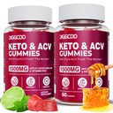 (2 opakowania) Keto ACV Gummies1500MG Keto Gummies Jabłko Cydr Ocet emulgowany z sokiem buraczanym Granat w proszku B12 Vegan Non GMO 120 Gummys
