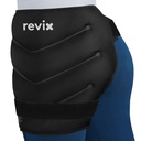 REVIX Bardzo duży pakiet lodu Hip po zabiegu chirurgicznym, wielokrotnego użytku żel zimny pakiet do odzyskiwania zamiany biodra, Sciatic Nerve, Zimna terapia Hip Flexor Kompression Wrap, czarny