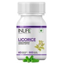 INLIFE Licorice Root Extract (Yasthimadhu) Standaryzowany do > 20% Suplement kwasu glicyryzynowego, 500 mg - 60 Kapsułki wegetariańskie