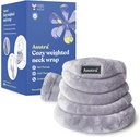ASUTRA Ścieraczka do szyjki, Plush Gray - Bezręczny Microwavable Pad grzewczy do szyjki i łopatek, Gorące i zimne kompresy, Aromaterapia lawendowa