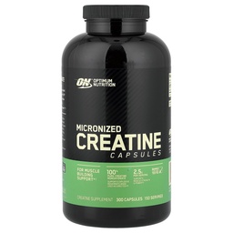 Optimum Nutrition Mikronizowane Kapsułki jednowodny Kreator, Keto Friendly, 2500mg, 300 Kapsułki (Opakowanie może Vary)