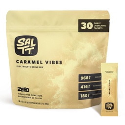 SALTT Electrolytes Proszek Drink Mix - Karmel Vibes - 30 Pakiety nawadniania - Magnez, Potas, Sód, Ślad minerałów - Zero Cukier & Gluten Free - Travel Essentials