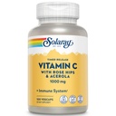SOLARAY Witamina C 1000mg - Czas uwalniania Witamina C Kapsułki w / Rose HIPS i Acerola do wsparcia bioflavonoid - Dwuetapowy, All- Day Immune Support - Wegan, 60 Dzień Gwarancja, 100 Sługi, 100 VegCaps