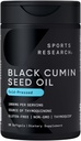 Sport Badania Black Seed Oil 1000mg Agregat 124; Olej Nigella Sativa na zimno z 3% Thymoquinone Agregat 124; Nie-GMO, Suplement Gluten- 60 Płynne softgele dla dorosłych