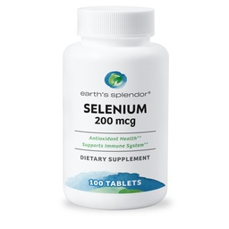 Ziemski suplement Splendor Selenium 200 mcg dla mężczyzn i kobiet, Wsparcie zdrowia przeciwutleniaczy i układu immunologicznego (100 tabletek, 3 + dostaw miesiąc)