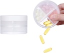2 Layers Pill Case, KIGI Daily Pill Organizator z 8 Komory 1 dzień 4 razy Przenośne Pill Box Organizator witaminy dla podróży (Clear 3.1-2Inch)
