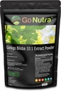 Go Nutra Ginkgo Biloba Powder 8 oz. Xi124; Pure Ginkgo Biloba Suplementy, Ginkgo Powder z Biloba Leaf (8oz.)