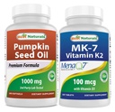 Olej z nasion dyni 1000 mg i witamina K2 (MK7) z D3