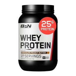 NUTRYFIKACJA WYKONAWCZA BARE, BPN Protein z serwatki + Mieszanka z białka kazeiny w proszku, Czekoladowy Masło orzechowe, 25 g Białko per serving Supports Lean Muscle Recovery, 27 Służenie, Tested strony trzeciej
