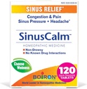 Boiron SinusCalm Tablets for Sinus Pain Relief, Runny Nose, Zatory, Ciśnienie zatokowe, Ból głowy - 120 Liczba (Opakowanie po 2)