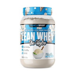 Musclesport Lean Whey Revolution ™ Protein Powder - Izolat białka serwatki - Low Calorie, Low Carb, Low Fat, Incredible Flavors - 25g Protein per Scoop (2LB, Vanilla)