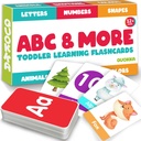 ABC Learning Flash Cards for Toddlers 2- 4 Lat - 60 Flashcard Toy for Kids Ages 1- 3- 5 przez Quokka - Alfabet Numbers Colors Listy Zwierzęta Naucz się aktywności - pierwsze słowa gra edukacyjna