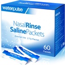 Waterpulse 60 Pakiety nasal Rinse, skuteczne opakowania soli Neti Pot, Pakiety soli Nasal Rinse indywidualnie zapakowane - Wygodne rozwiązanie dla zapalenia zatok, alergii i chłodu