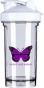 Świadomość raka trzustki 18 Ounce Shaker Butelka Drink Mikser Leak- odporne przed treningiem proteiny shakes posiłek shakes butelki wymiany 500ML / 18 Oz biały & -1 & -1