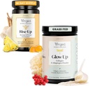 Winged Rise Up Gummies | Energy & Brain Boost Supplement & Glow Up Collagen Powder | Better Hair, Skin, Nails for Women Bundle