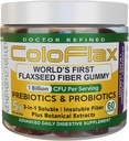 Organic Flaxseed Fiber + Probiotic Gummies | Constipation Relief & Regularity Without The Cramp for Adults, Soluble & Insoluble Triple-Fiber Vegan Gummies - 30 Servings