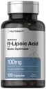 Horbaach R- Lipoic Acid 100 mg Acid 124; 120 Capsules Acidum 124; with Biotin Optimizer Acid 124; Non-GMO, Gluten Free Acid 124; Stabilised R- Lipoic Acid Supplement