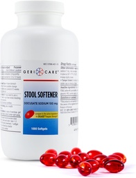 GeriCare Stool Softener Docusate Sodu 100 mg, Laxative 1000 Count (Opakowanie po 2)