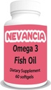 Omega-3 Fish Oil High in DHA & EPA, 1200 mg Omega-3, Ultra Potent, Promotes Heart & Brain Health, Natural Lemon Flavour, 60 Softgels