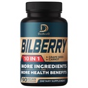 10in1 Bilberry Extract for Eyes Supplement for 3 Months - Equivalent 9260mg with Grape Seed, Carrot, Elderberry, Eyebright, Quercetin & More Herbs - Non-GMO, Gluten Free - 90 Vegan kapsułki