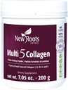 New Roots | Multi 5 Collagen Powder Supplement (Types I, II, III, V and X) Hydrolyzed Collagen - Dairy & Gluten Free - 12g per Serving - 7.05 oz