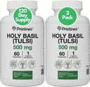 PRISTINE 'S Holy Basil (Tulsi) 500 mg (2 pack) Relaks i Immunitet Supplement Adaptogen - 120 Day Supply - Holy Basil Leaf Capsules - Vegan - Non-GMO - Gluten Free Supplements