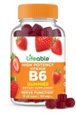 Żywa witamina B6 Gummie XI124; 100mg XI124; Great Tasting VIT B6 Supplement XI124; Vegan B6 Vitamin for Nerve Supplement Supplement XI124; Witamina B 6 dla dorosłych, mężczyzn, kobiet XI124; 60 Gummies