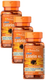 Puritan 's Pride Lutein 40 Mg z Zeaksantyną, Pomaga wspierać zdrowie oczu *, Whole Fasola, 60 Ct, (Pack of 3)