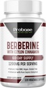 Probase Nutrition Berberine with Cinnamon Extract - Gluten Free and Vegan - 120 kapsułki - 1200mg na porcję