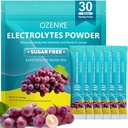 Pakiety nawadniające bez cukru, Electrolyte Drink Mix Przenośne pakiety nawadniające do szybkiego nawadniania, Flavor winogronowy, 30 Sticks