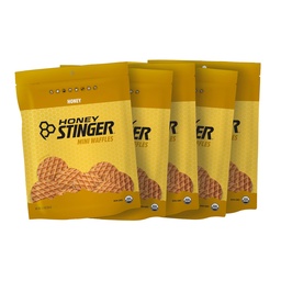 Miód Stinger Organic gofry miodu Mini, Energia Strooplafel do ćwiczeń, wytrzymałość i wydajność, Sport Nutrition for Home & Gym, Przed i po treningu, 5 Torby, 26.5 unce